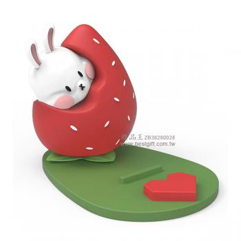 草莓兔造型手機支架